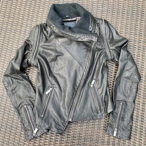 Line Knitwear Moto Leather Jacket/Vest NWOT Sz S/P